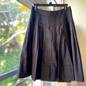 Talbots Silk Pleated Fully Lined Black Skirt Size 4.